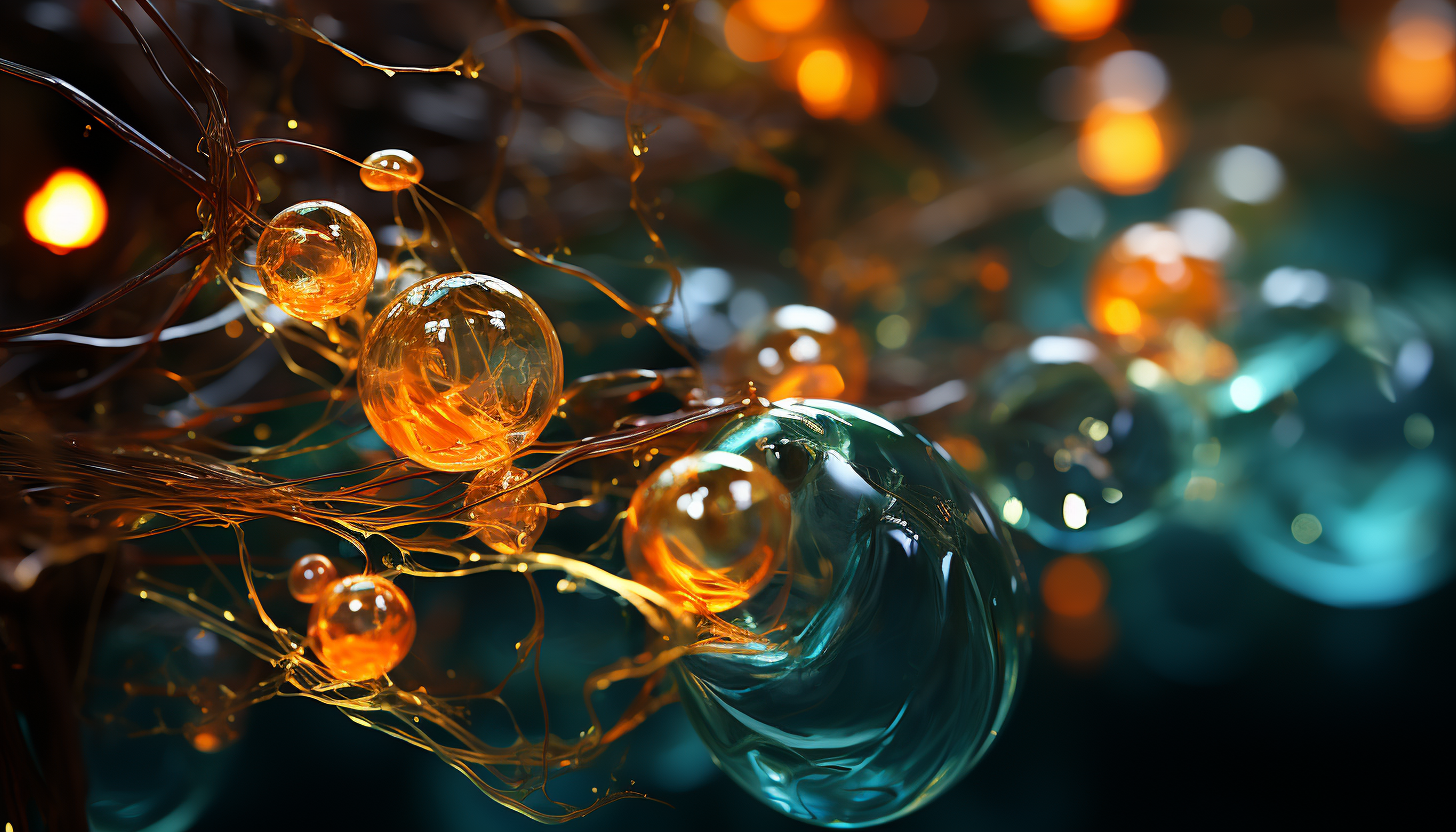 A close-up of bioluminescent algae illuminating the water's surface.