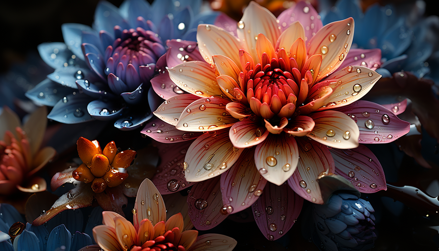 Detailed texture of a vibrant, blooming flower.