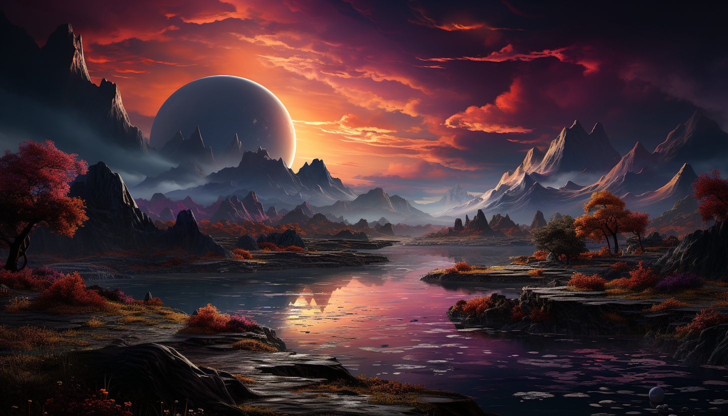The colorful and diverse surface of a far-off exoplanet, as imagined by an artist.