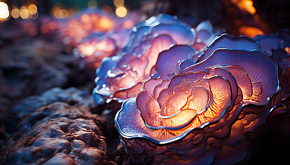 The mesmerizing, iridescent interior of a geode.