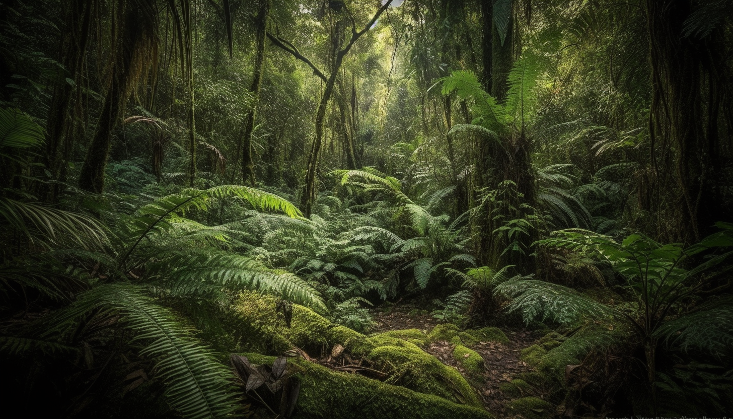 Rainforest scenes featuring dense foliage and unique wildlife.