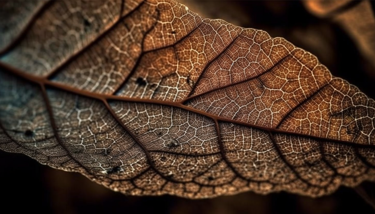 Intricate patterns found in nature, like spiderwebs, leaf veins, or fractals.