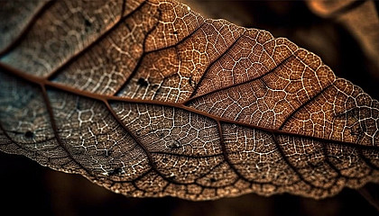 Intricate patterns found in nature, like spiderwebs, leaf veins, or fractals.