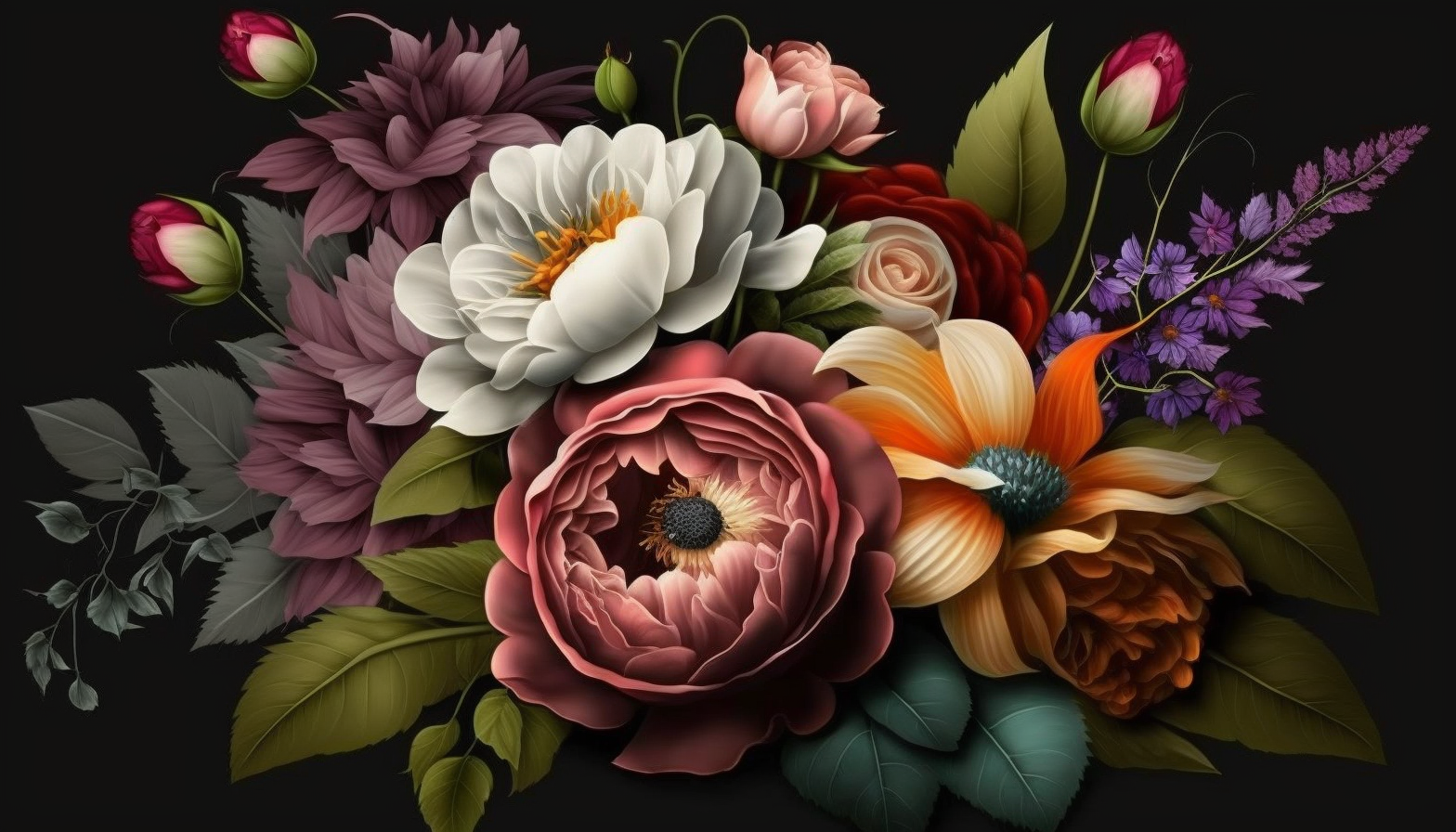 A composition of flowers, which are often associated with femininity and beauty, with a message of appreciation for all the women in our lives.