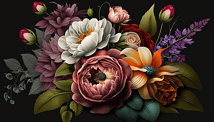 A composition of flowers, which are often associated with femininity and beauty, with a message of appreciation for all the women in our lives.