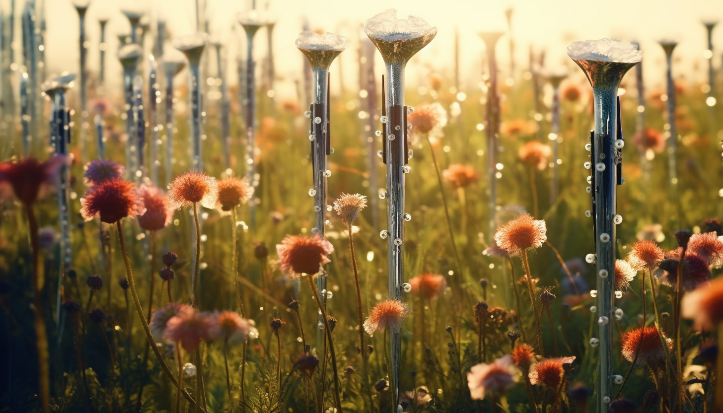 Flutes growing in a field like delicate, musical flowers.