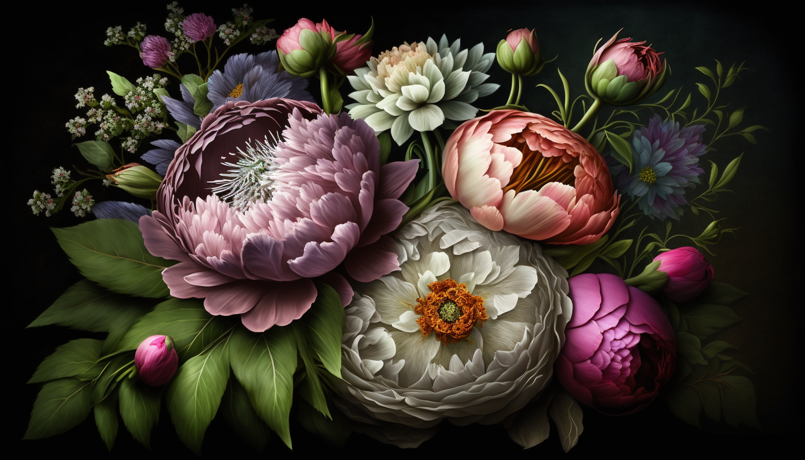 A composition of flowers, which are often associated with femininity and beauty, with a message of appreciation for all the women in our lives.