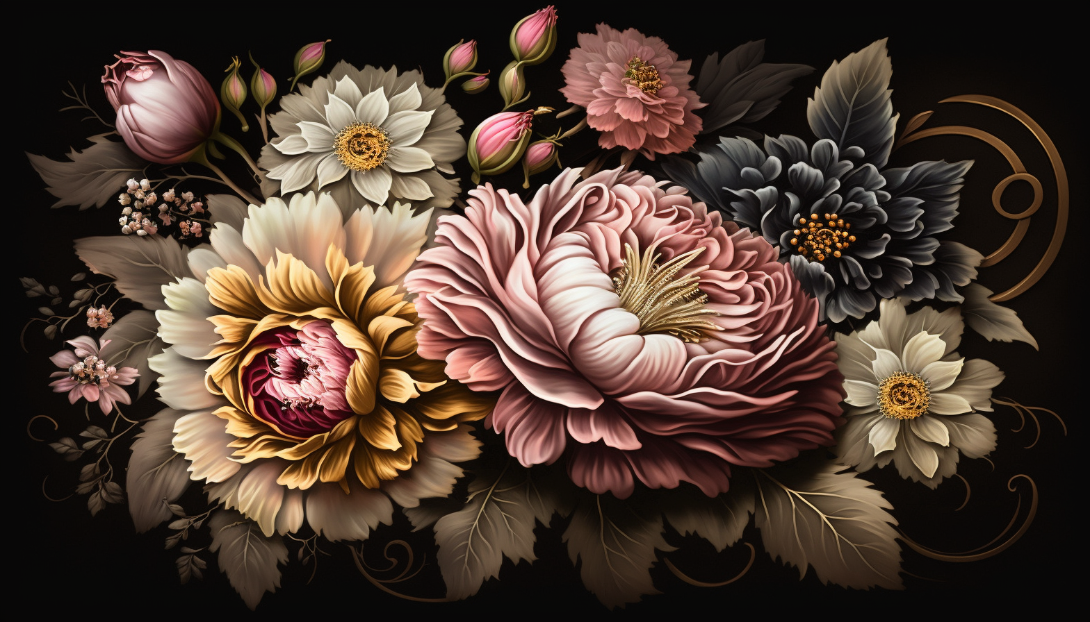 A composition of flowers, which are often associated with femininity and beauty, with a message of appreciation for all the women in our lives.