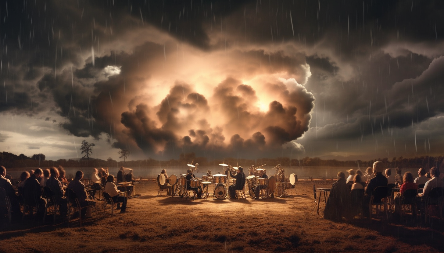 A thunderstorm performing a natural percussion concert.