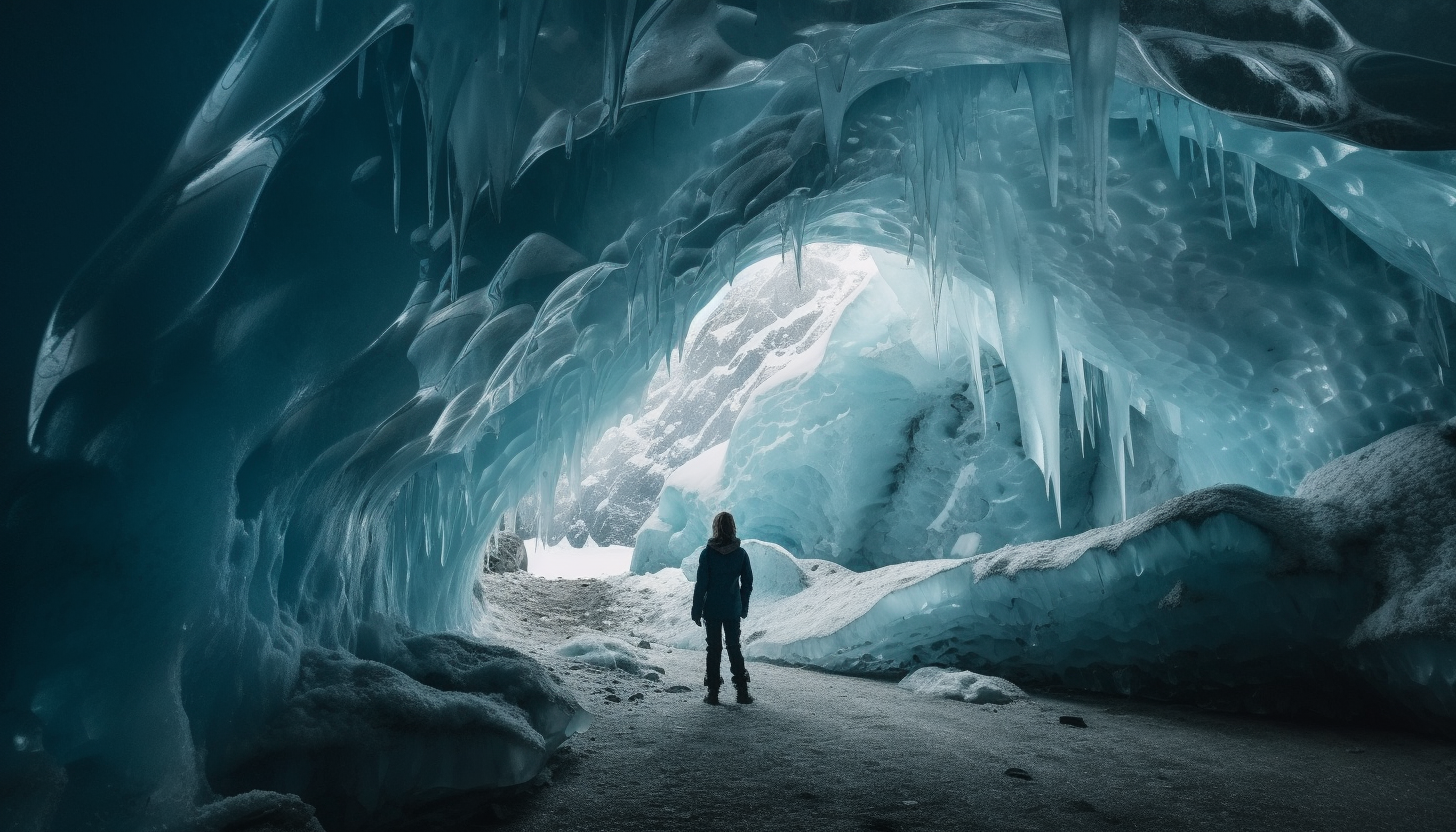 Crystal-clear ice caves with fascinating frozen formations.