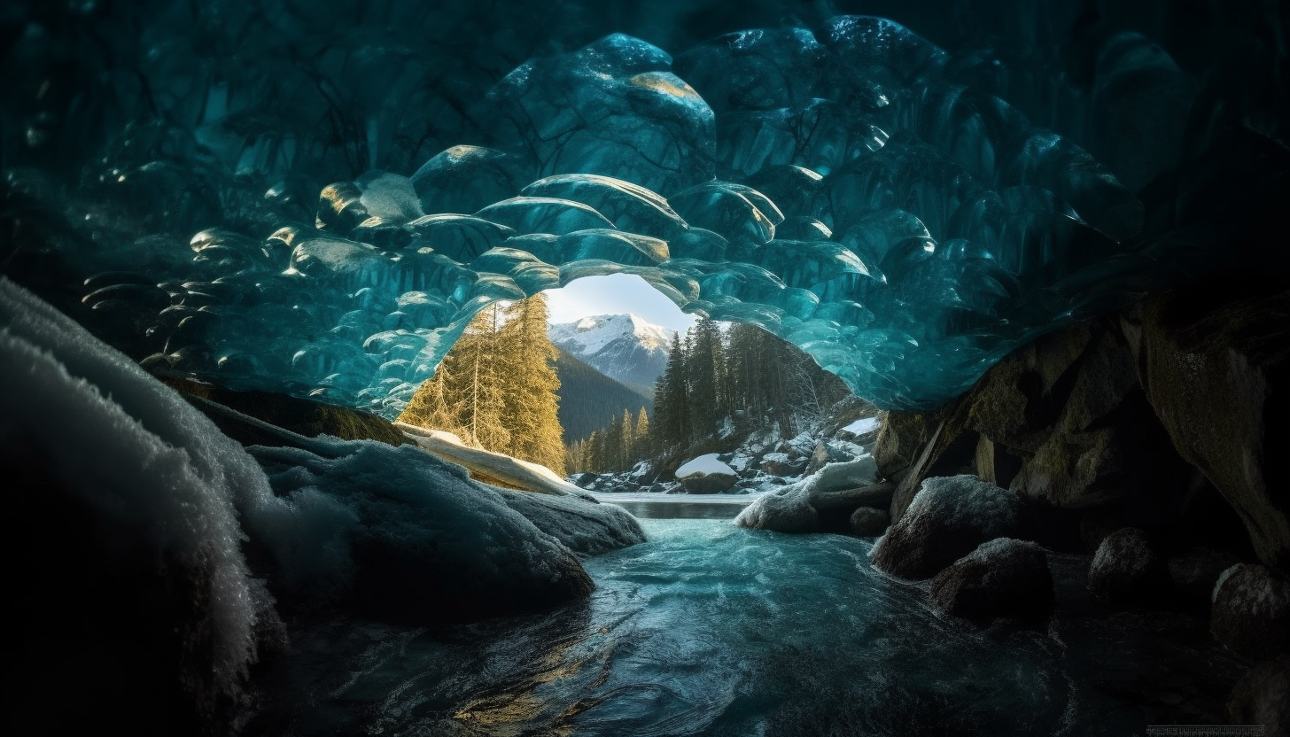 Crystal-clear ice caves with fascinating frozen formations.