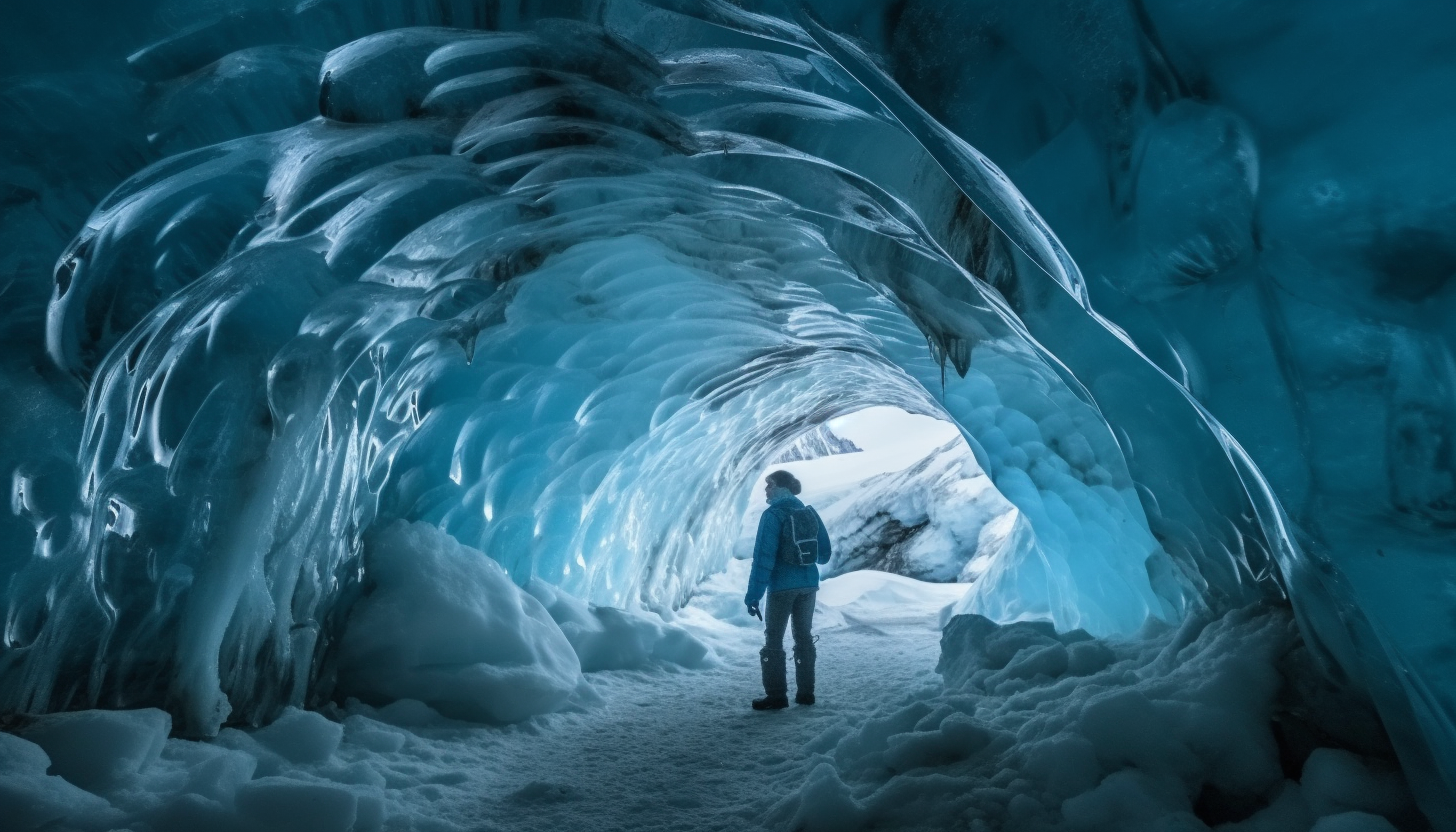 Crystal-clear ice caves with fascinating frozen formations.