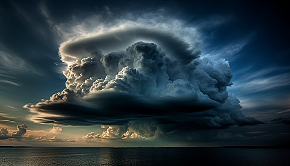 Dramatic cloud formations creating captivating scenes in the sky.