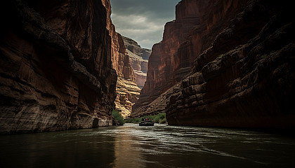 Deep canyons carved by rivers, revealing stunning layers of rock.