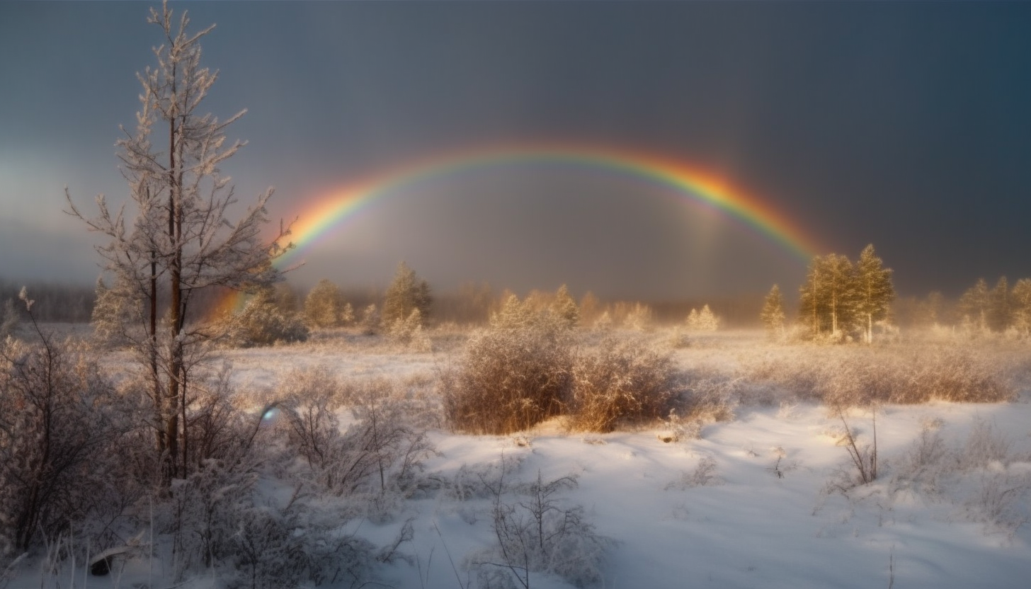 Unexpected Weather: Post images or descriptions of unusual or unexpected weather events encountered on a journey, such as a sudden snowstorm or a breathtaking double rainbow.