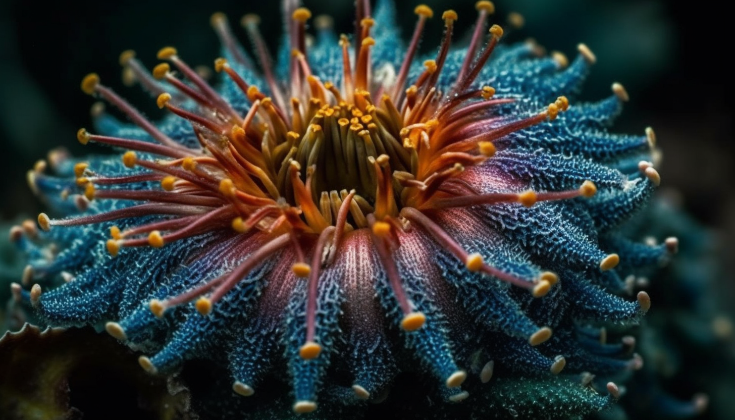 Images of otherworldly plants or flowers that don't exist in reality.