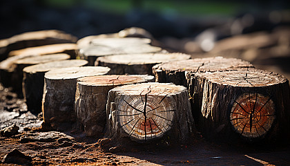 Rings of a tree trunk, telling stories of years passed.