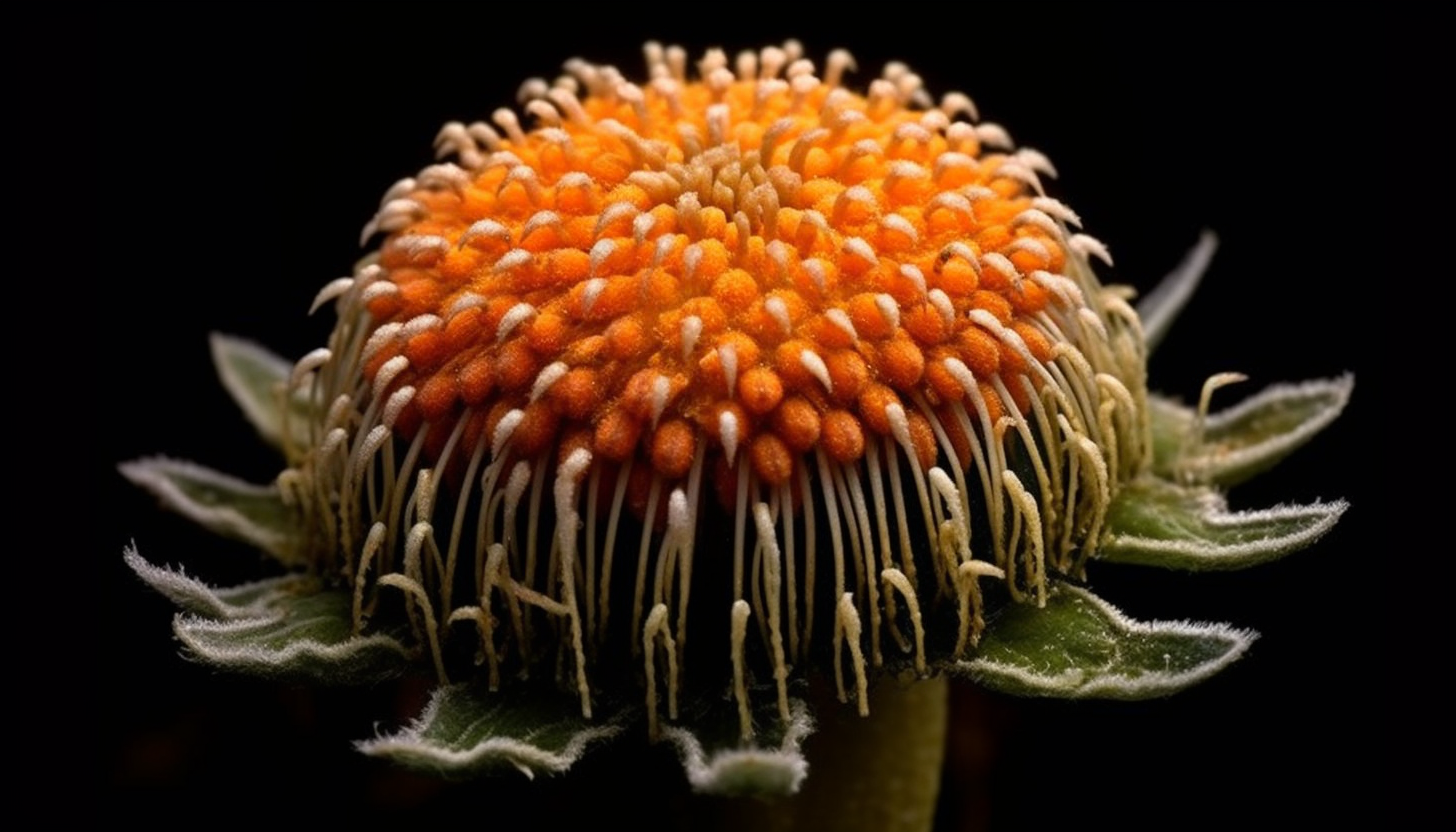 Images of otherworldly plants or flowers that don't exist in reality.