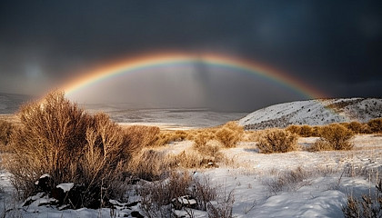 Unexpected Weather: Post images or descriptions of unusual or unexpected weather events encountered on a journey, such as a sudden snowstorm or a breathtaking double rainbow.