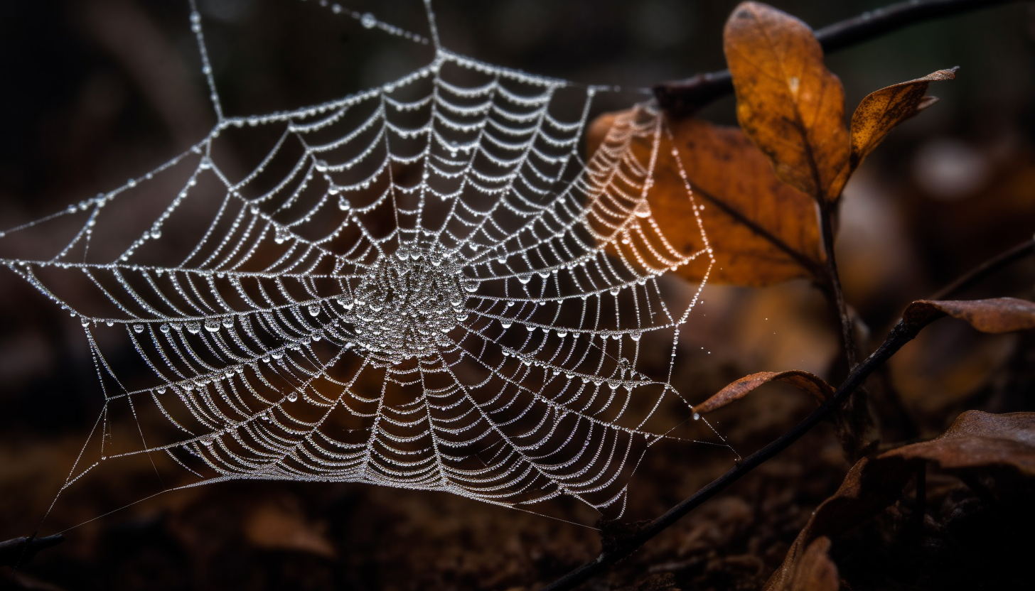 Patterns in nature, like the intricate design of a spider's web, the symmetry of a snowflake, or the geometry of a honeycomb.