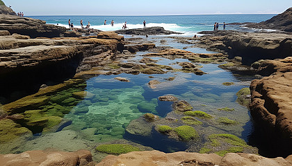 Tidal pools teeming with fascinating marine life and unique rock formations.