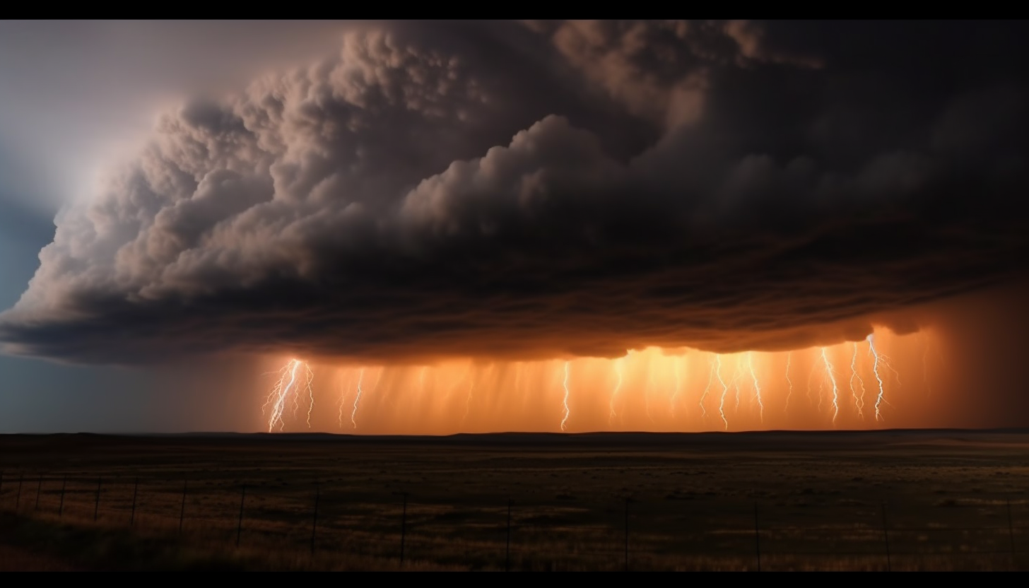 Spectacular weather phenomena, such as lightning storms, tornadoes, or cloud formations.