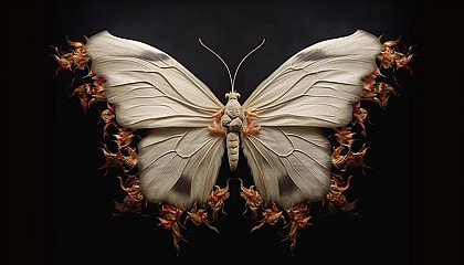 The stunning transformation of a cocoon into a butterfly.