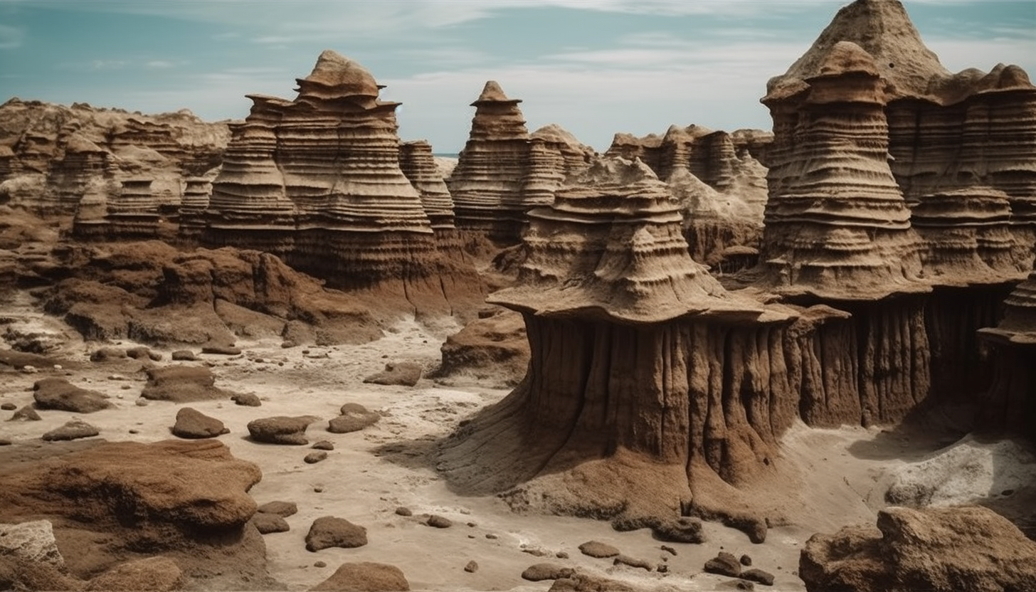 Unusual rock formations, displaying the power of erosion and geological processes.