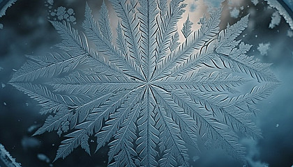 Delicate frost patterns on a window during a chilly morning.