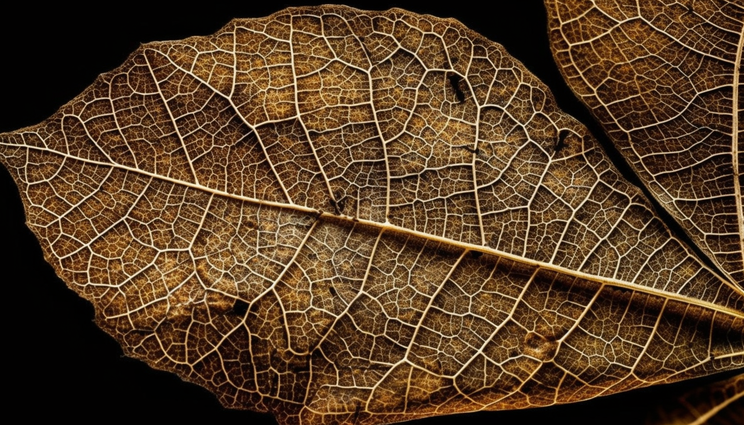 Intricate patterns found in nature, like spiderwebs, leaf veins, or fractals.