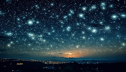 Constellations shining brightly in a clear, night sky.