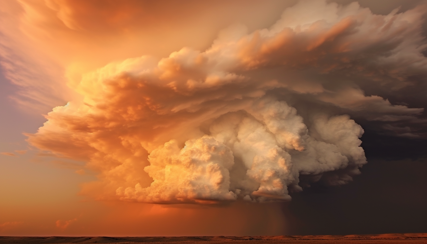 Dramatic cloud formations in the sky before a storm.