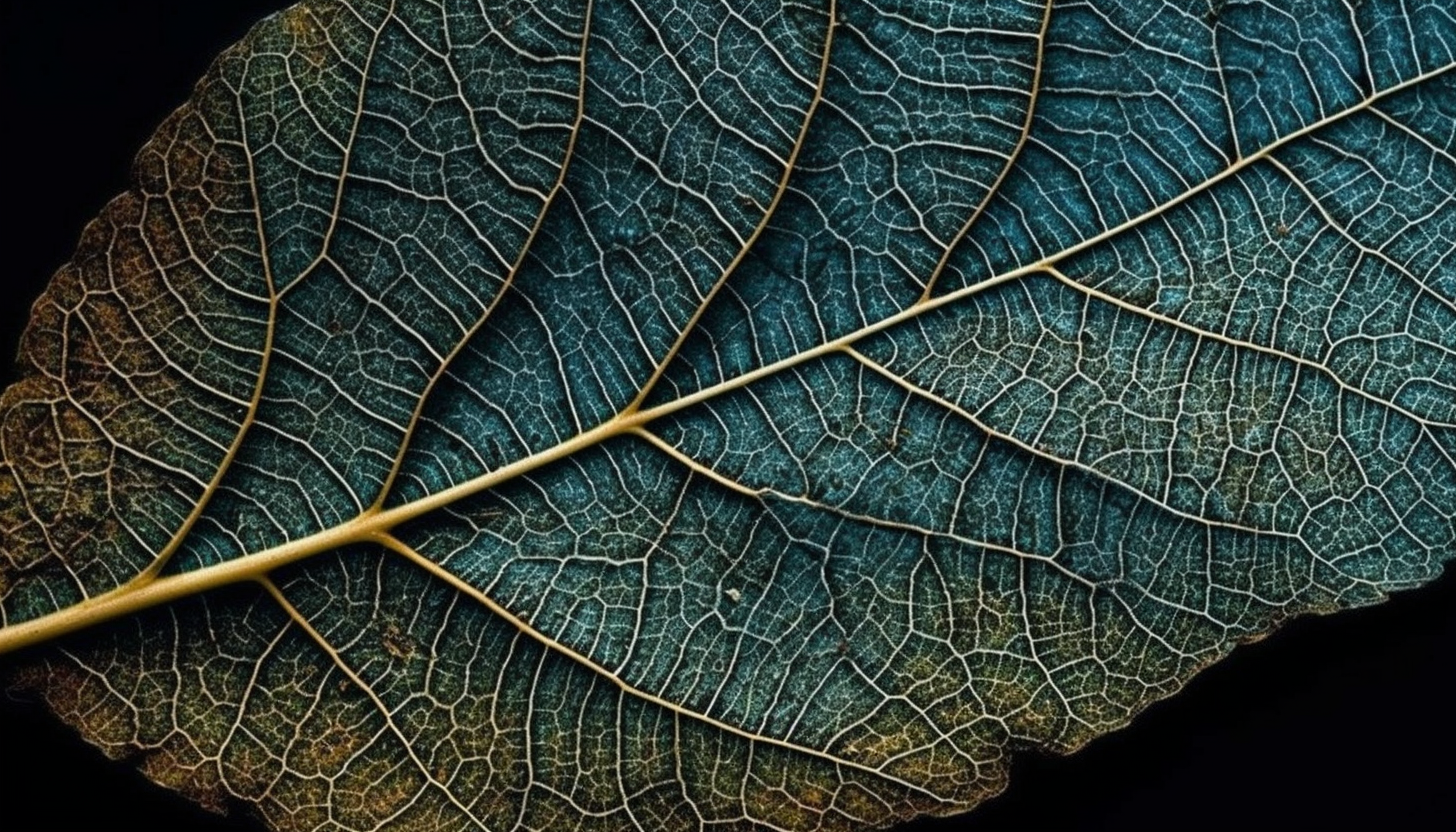 Intricate patterns found in nature, like spiderwebs, leaf veins, or fractals.