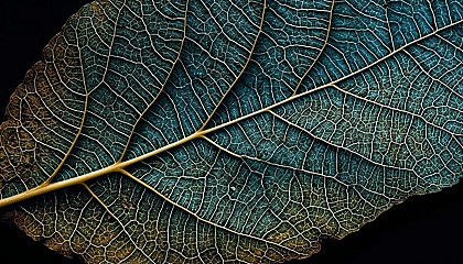 Intricate patterns found in nature, like spiderwebs, leaf veins, or fractals.