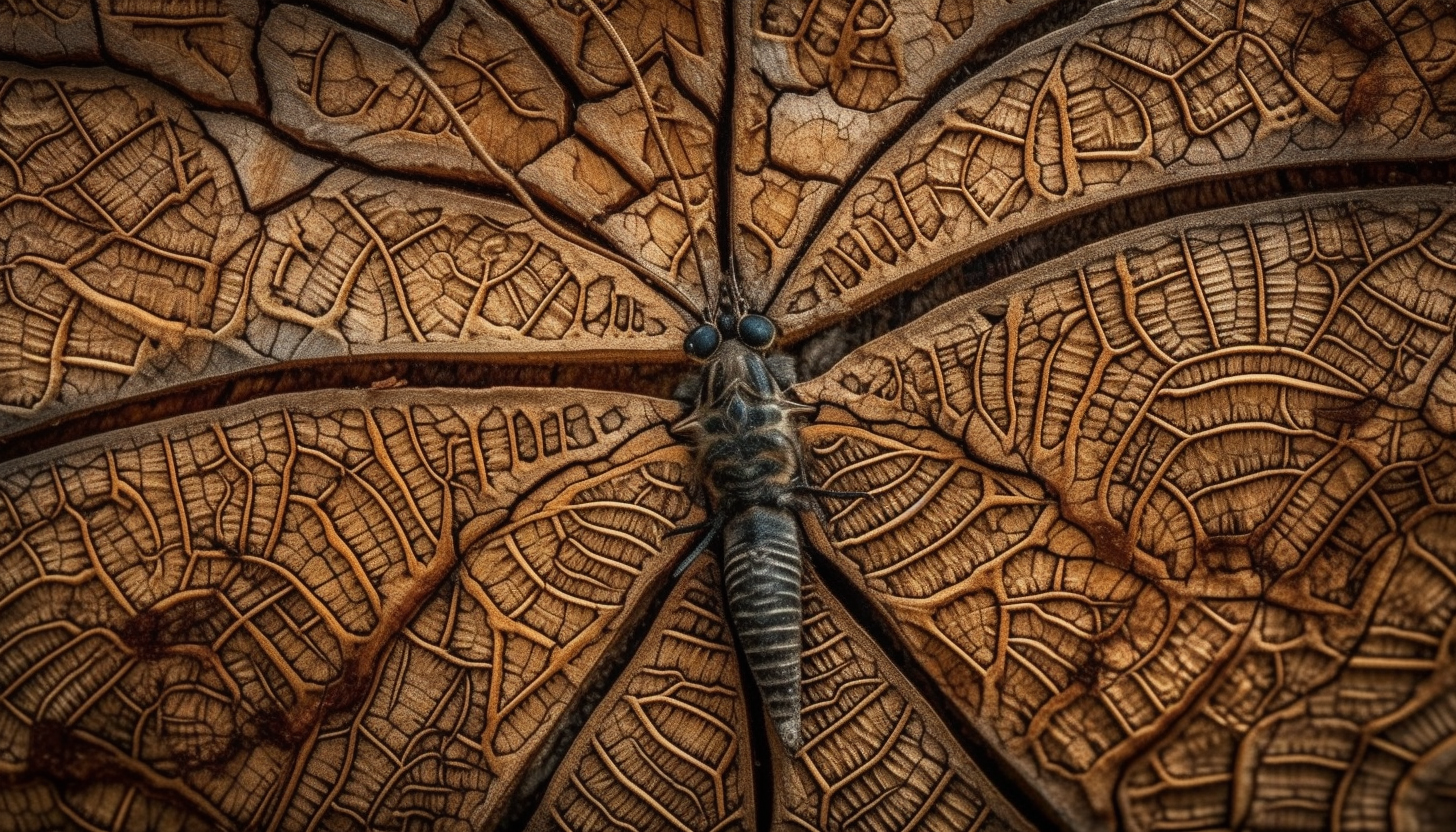 Intricate, abstract patterns found in nature, like tree bark or butterfly wings.