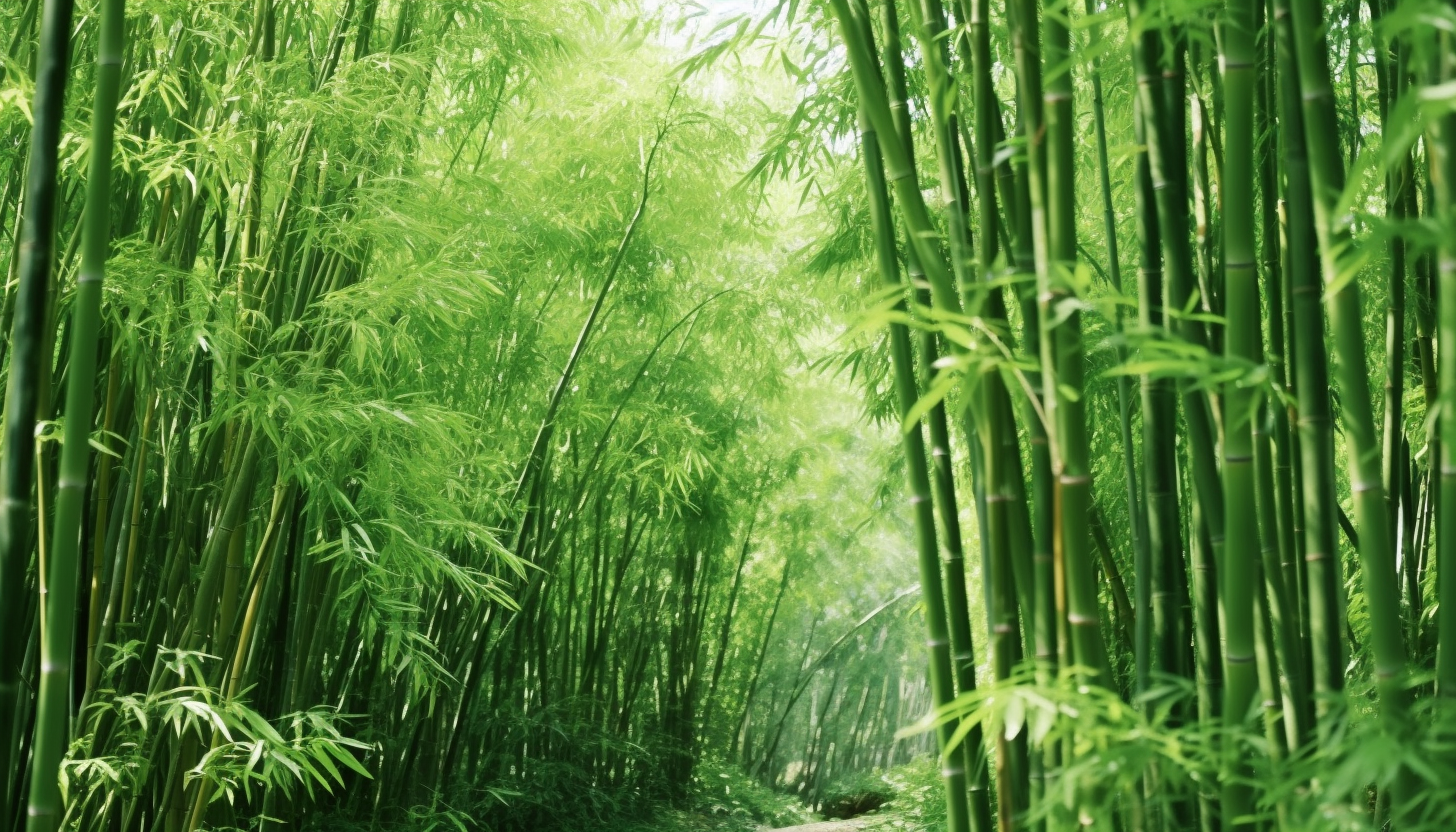 A dense bamboo grove rustling in the wind.