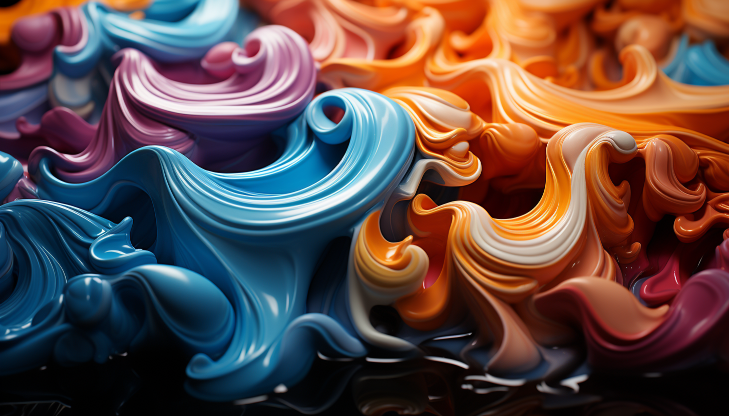 The vibrant, swirling pattern of a marble captured in extreme close-up.