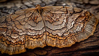 Intricate, abstract patterns found in nature, like tree bark or butterfly wings.