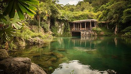 Tropical paradises with lush foliage, waterfalls, and hidden coves.