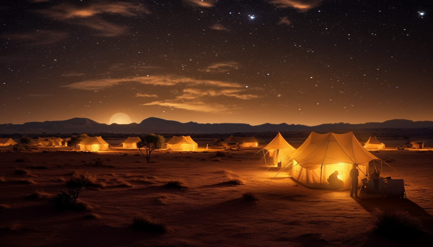Stars illuminating a tranquil night in the desert.
