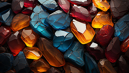 The vibrant, intricate structure of a mineral or gemstone, viewed up close.