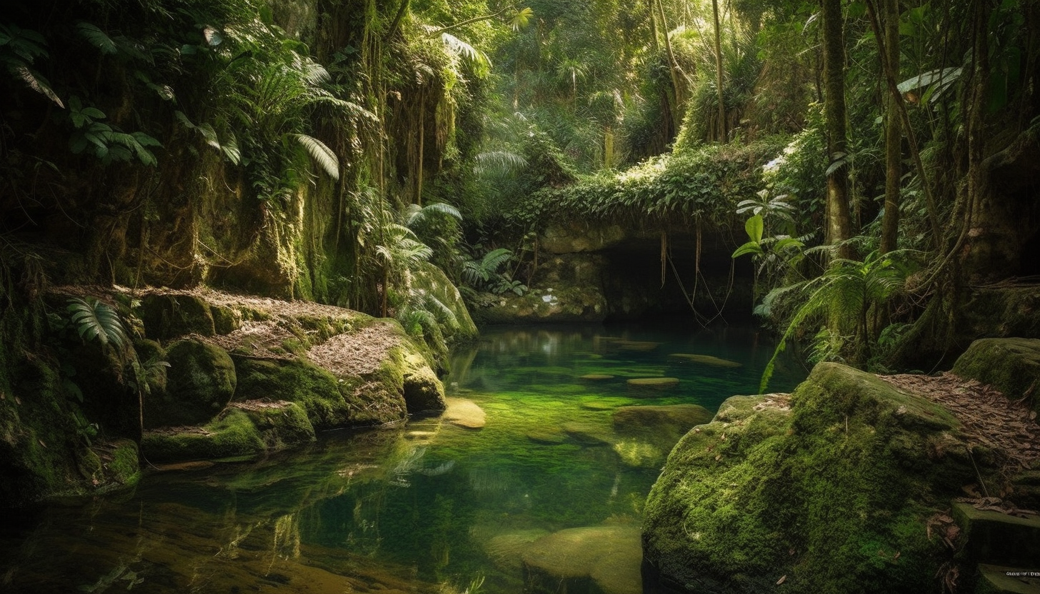 Tropical paradises with lush foliage, waterfalls, and hidden coves.