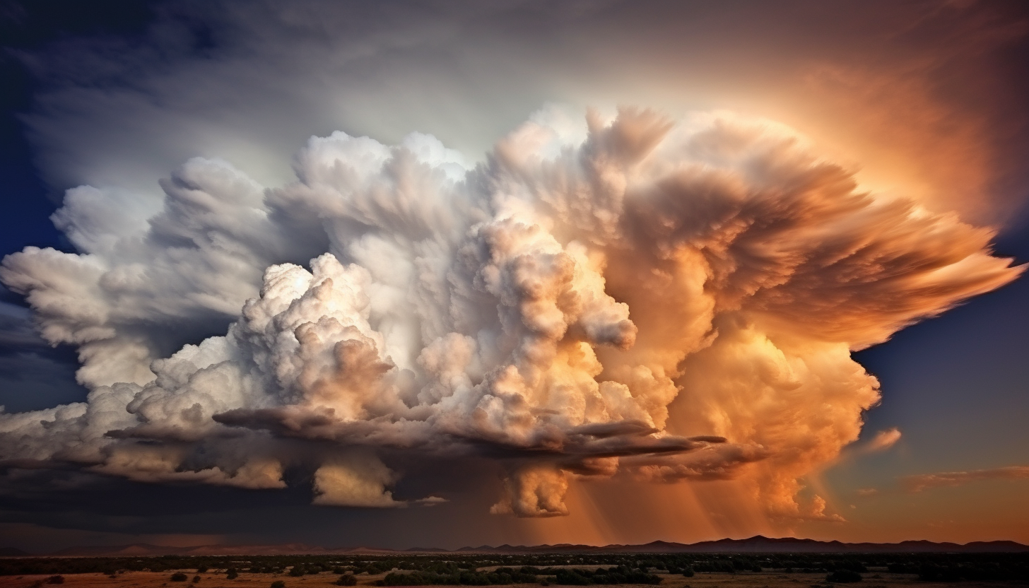 Dramatic cloud formations in the sky before a storm.