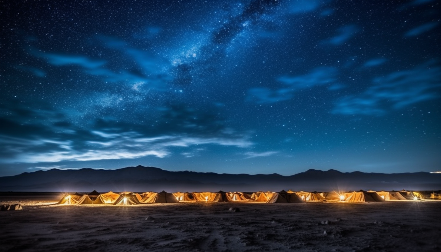 Stars illuminating a tranquil night in the desert.