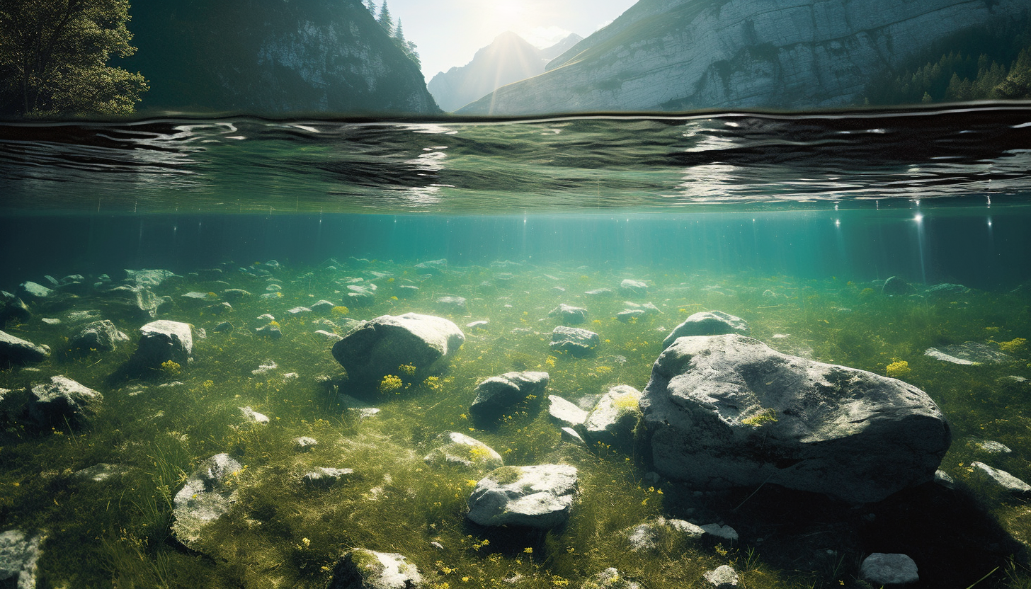 A crystal-clear mountain spring bubbling from the ground.