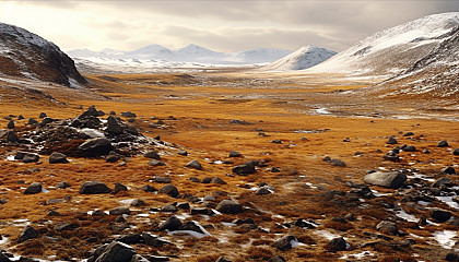 The stark beauty of a barren tundra.