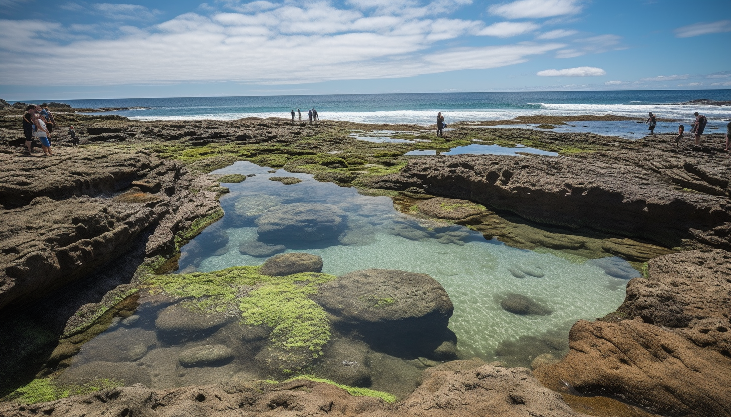 Tidal pools teeming with fascinating marine life and unique rock formations.