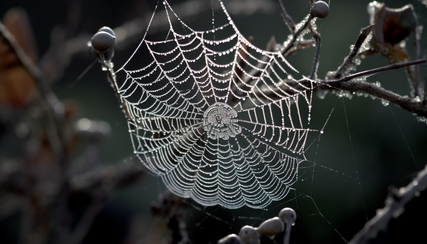 Patterns in nature, like the intricate design of a spider's web, the symmetry of a snowflake, or the geometry of a honeycomb.