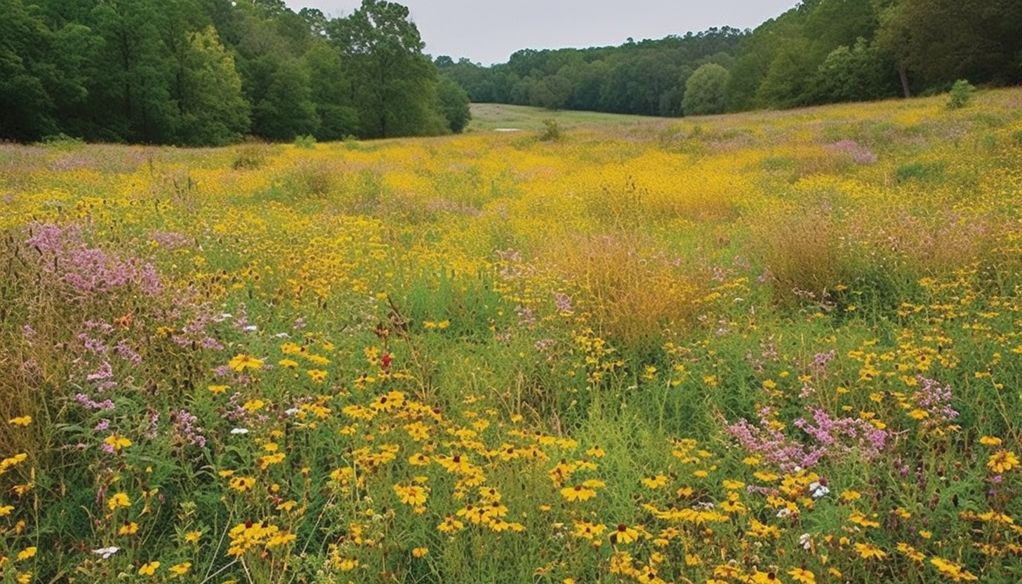 Rolling meadows filled with vibrant wildflowers and dancing butterflies.