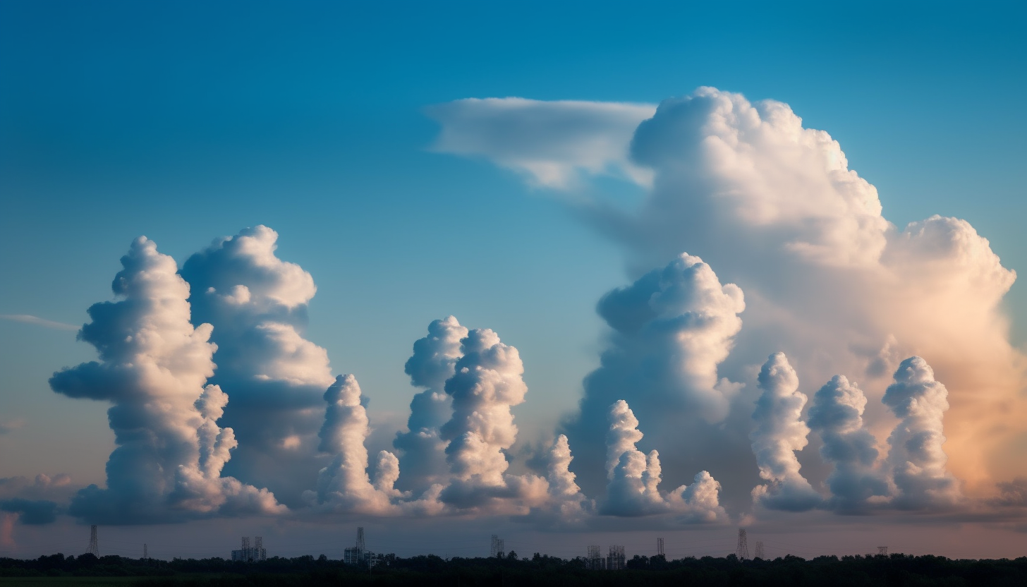 Whimsical cloud formations creating imaginative shapes in the sky.